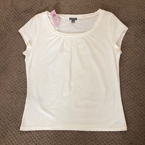Ann Taylor Petites White T-Shirt